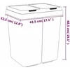 Dviguba šiukšliadėžė, antracito spalvos, 2x25l