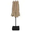 Dvigubas sodo skėtis nuo saulės su LED, taupe, 449x245cm