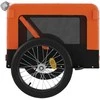 Dviračio priekaba augintiniams, oranžinė/juoda, audinys/geležis