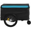 Dviračio priekaba, juodos ir mėlynos spalvos, 45kg, geležis