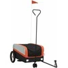 Dviračio priekaba, juodos ir oranžinės spalvos, 30kg, geležis