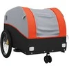 Dviračio priekaba, juodos ir oranžinės spalvos, 30kg, geležis