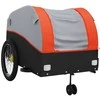 Dviračio priekaba, juodos ir oranžinės spalvos, 45kg, geležis