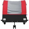 Dviračio priekaba, juodos ir raudonos spalvos, 45kg, geležis