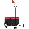 Dviračio priekaba, juodos ir raudonos spalvos, 45kg, geležis