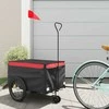 Dviračio priekaba, juodos ir raudonos spalvos, 30kg, geležis