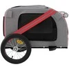 Dviračio priekaba augintiniams, raudona/pilka, audinys/geležis