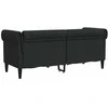 Dvivietė chesterfield sofa, juodos spalvos, audinys