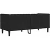 Dvivietė chesterfield sofa, juodos spalvos, dirbtinė oda