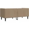 Dvivietė chesterfield sofa, kapučino spalvos, dirbtinė oda