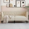 Dvivietė chesterfield sofa, linas