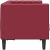 Dvivietė chesterfield sofa, raudonojo vyno sp., dirbtinė oda