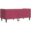 Dvivietė chesterfield sofa su pagalvėlėmis, raudona, aksomas