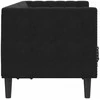Dvivietė chesterfield sofa su pagalvėlėmis, juoda, aksomas