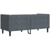 Dvivietė chesterfield sofa su pagalvėlėmis, pilka, aksomas