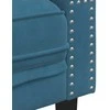 Dvivietė chesterfield sofa su pagalvėlėmis, mėlyna, aksomas