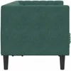 Dvivietė chesterfield sofa su pagalvėlėmis, žalia, aksomas