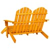 Dvivietė sodo Adirondack kėdė ir otomanė, oranžinė, eglė