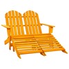 Dvivietė sodo Adirondack kėdė ir otomanė, oranžinė, eglė