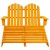 Dvivietė sodo Adirondack kėdė ir otomanė, oranžinė, eglė