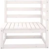 Dvivietė sodo sofa, baltos spalvos, pušies medienos masyvas