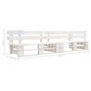 Dvivietė sodo sofa iš palečių, baltos spalvos, mediena