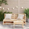 Dvivietė sodo sofa, pušies medienos masyvas
