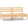 Dvivietė sodo sofa, pušies medienos masyvas (806587)