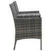 Dvivietė sodo sofa su arbatiniu staliuku, antracito, ratanas