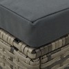 Lauko baldų komplektas Dvivietė sodo sofa su arbatos staliuku, pilka, poliratanas