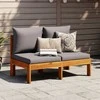 Dvivietė sodo sofa su pagalvėlėmis, akacijos medienos masyvas
