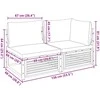 Dvivietė sodo sofa su pagalvėlėmis, akacijos medienos masyvas