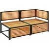 Dvivietė sodo sofa su pagalvėlėmis, akacijos medienos masyvas