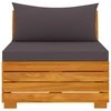 Dvivietė sodo sofa su pagalvėlėmis, akacijos medienos masyvas