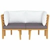 Dvivietė sodo sofa su pagalvėlėmis, akacijos medienos masyvas