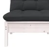 Dvivietė sodo sofa su pagalvėlėmis, balta, pušies masyvas