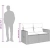 Dvivietė sodo sofa su pagalvėlėmis, juodos spalvos, poliratanas