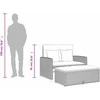 Dvivietė sodo sofa su pagalvėlėmis, pilkas, poliratanas/akacija