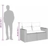Dvivietė sodo sofa su pagalvėlėmis, šviesiai pilka, poliratanas