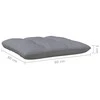 Dvivietė sodo sofa su pilkomis pagalvėlėmis, pušies masyvas