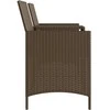 Dvivietė sodo sofa su staliuku/taburetėmis, ruda, poliratanas