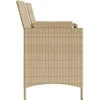 Dvivietė sodo sofa su staliuku/taburetėmis, smėlio, poliratanas