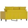 Dvivietė sofa, geltonos spalvos, 120cm, aksomas