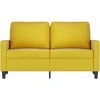 Dvivietė sofa, geltonos spalvos, 120cm, aksomas