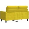 Dvivietė sofa, geltonos spalvos, 120cm, aksomas