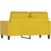 Dvivietė sofa, geltonos spalvos, 120cm, aksomas