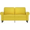 Dvivietė sofa, geltonos spalvos, 120cm, aksomas
