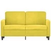 Dvivietė sofa, geltonos spalvos, 120cm, aksomas