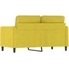 Dvivietė sofa, geltonos spalvos, 120cm, aksomas