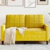 Dvivietė sofa, geltonos spalvos, 120cm, aksomas